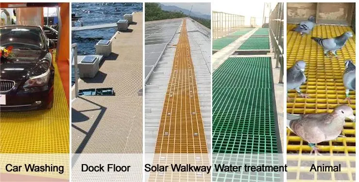 38*38*38mm High Quality Molded GRP/FRP Gratings for Walkway